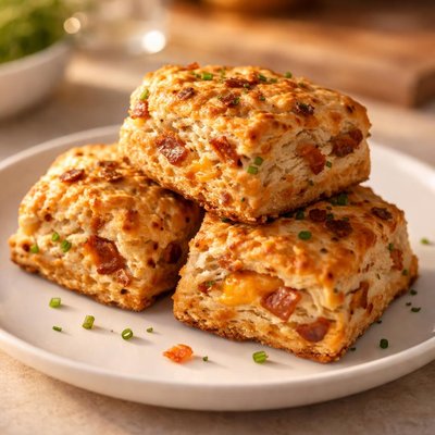Bacon cheese scone