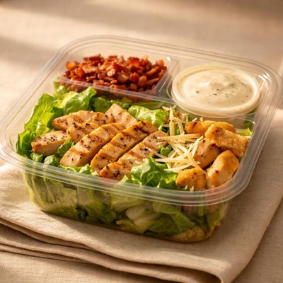 Bacon chicken ceaser salad pack