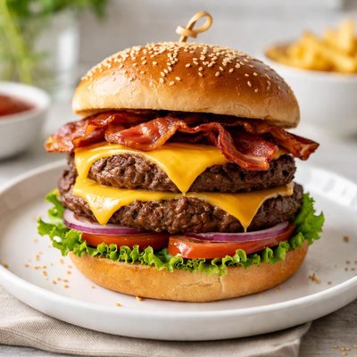 Bacon double cheeseburger