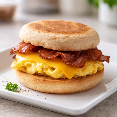 Bacon egg and cheese muffin