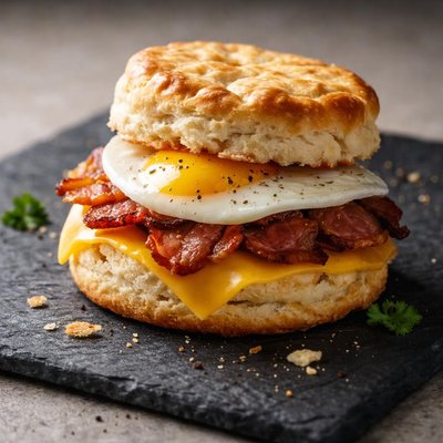Bacon egg biscut