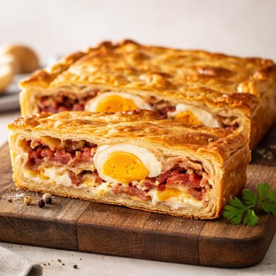 Bacon egg pie