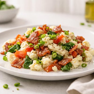 Bacon egg scramble egg whites