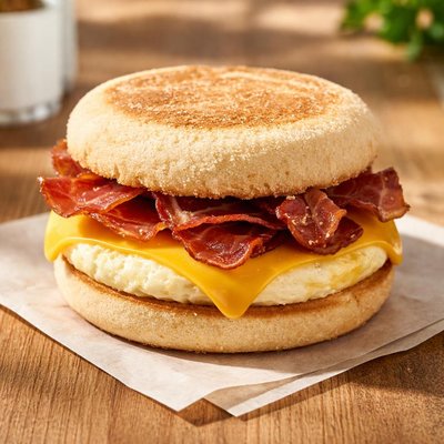 Bacon english muffin