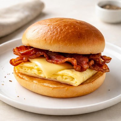 Bacon gouda egg sandwhich