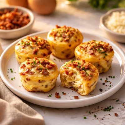 Bacon guyere egg bites