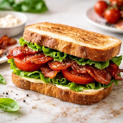 Bacon lettuce tomatoe sandwich