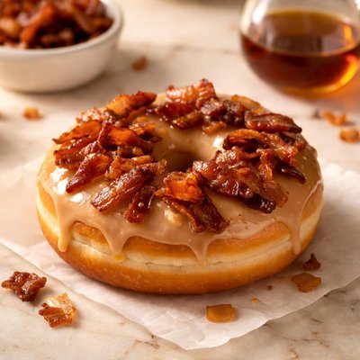 Bacon maple donut