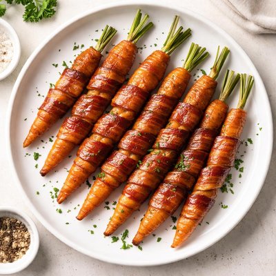 Bacon wrapped baby carrots