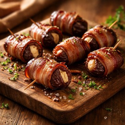 Bacon wrapped date