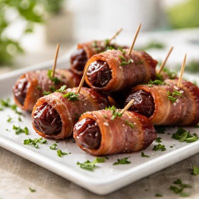 Bacon wrapped dates