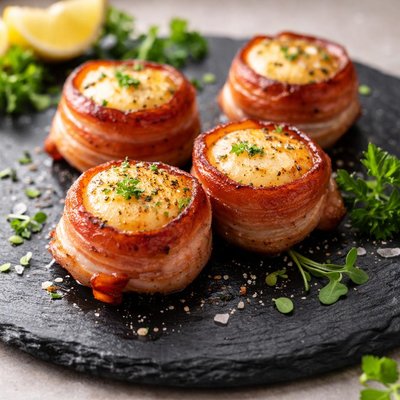 Bacon wrapped scallop