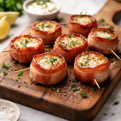 Bacon wrapped scallops