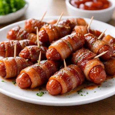 Bacon wrapped wienies