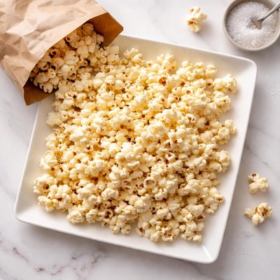 Bag of lightly salted popcorn