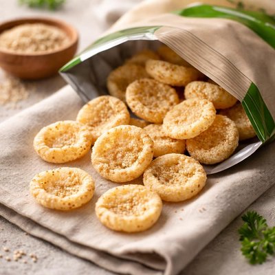 Bag of quinoa crisps