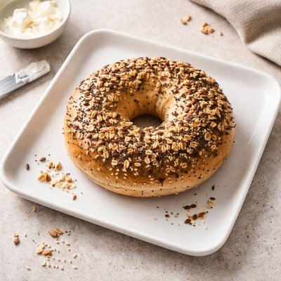 Bagel with seeds