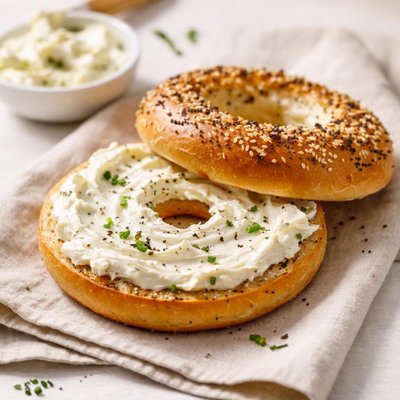 Bagel with spread