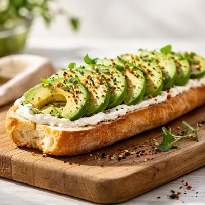 Baget cream cheese avocado