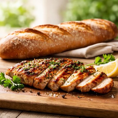 Baguette and chicken