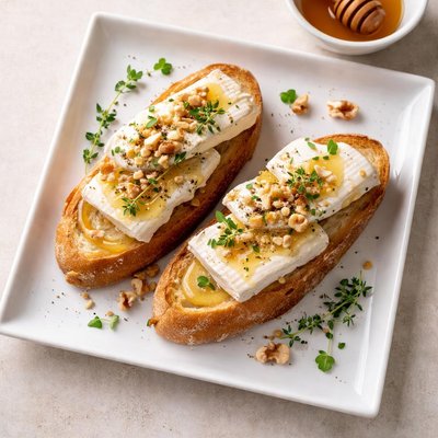 Baguette with cheese