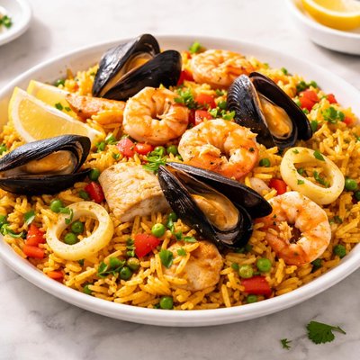 Bahama breeze seafood paella