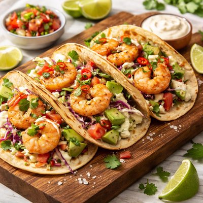 Baja shrimp taco