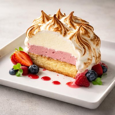 Baked alaska cake
