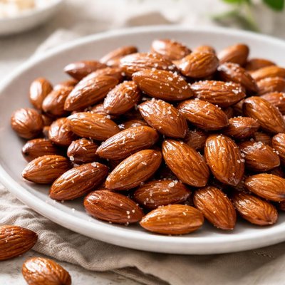 Baked almonds