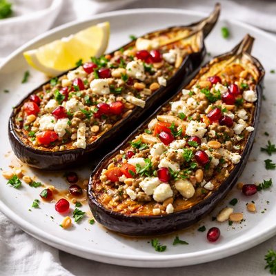 Baked aubergine