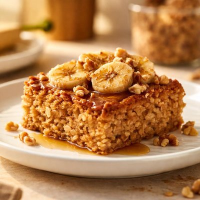 Baked banana oats