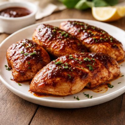 Baked bbq skinless boneless chicken