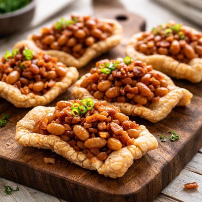 Baked beans pork rinds