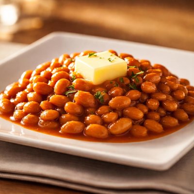 Baked beans with butter