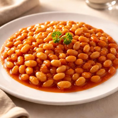 Baked beans with tomato sauce