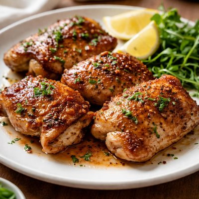 Baked boneless skinless chicken thigh