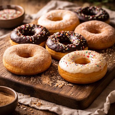 Baked cake donuts