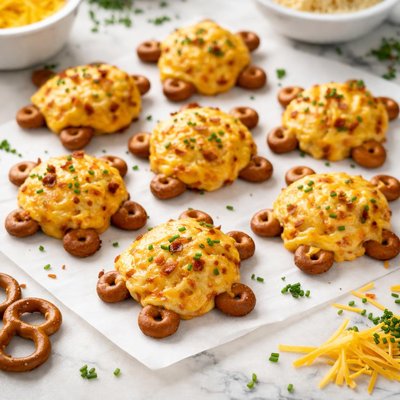 Baked cheddar turtles