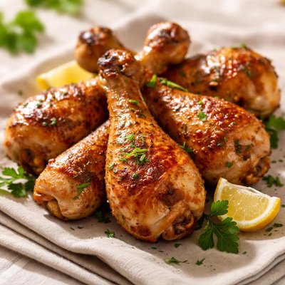 Baked chicken drunstick