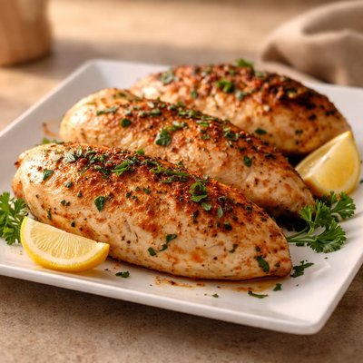 Baked chicken fillets