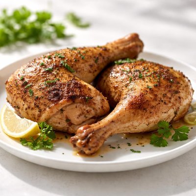 Baked chicken leg quarters