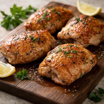 Baked chicken thigh no skin