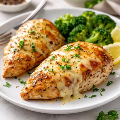 Baked chicken with cheese