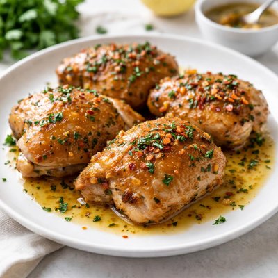Baked chicken with sauce