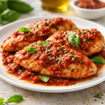 Baked chicken with tomato sauce