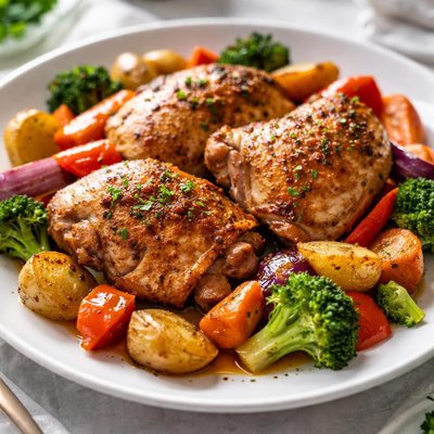 Baked chicken with vegetables