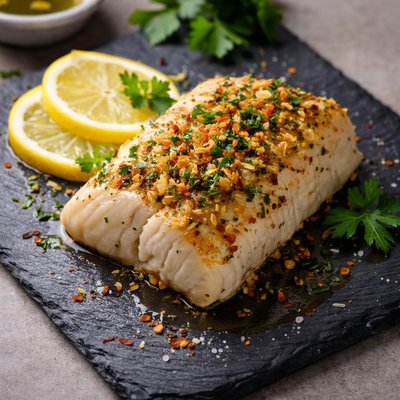 Baked cod fish