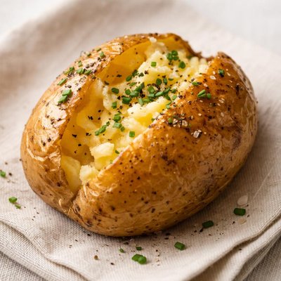 Baked golden potato