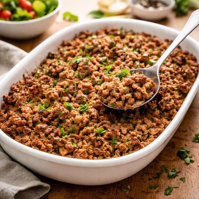 Baked ground meat