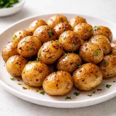 Baked honey gold bite size potatoes